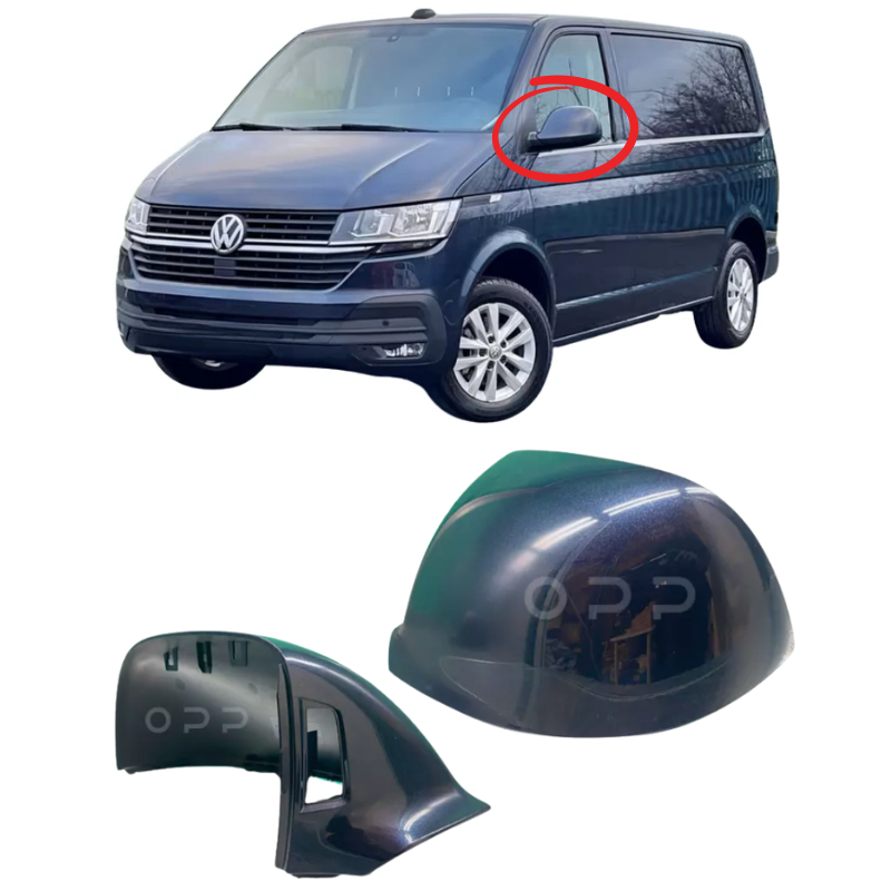 VW T6 T6.1 Transporter 2016-2024 Door Wing Mirror Cover Painted Starlight Blue LT5U