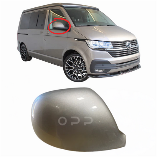VW T6 T6.1 Transporter 2015-2024 Door Wing Mirror Cover Painted Sand Beige LH1W