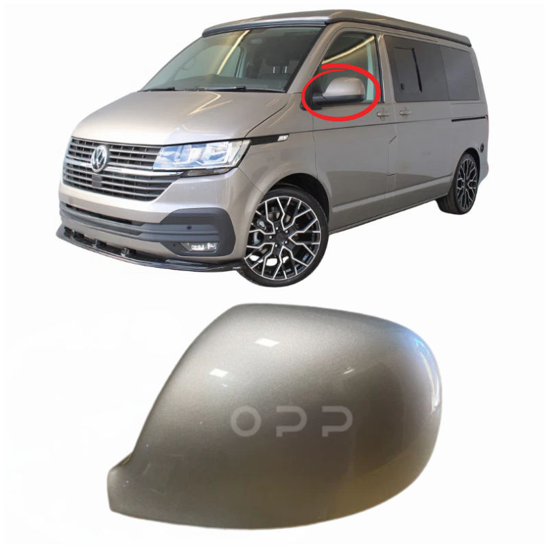 VW T6 T6.1 Transporter 2015-2024 Door Wing Mirror Cover Painted Sand Beige LH1W