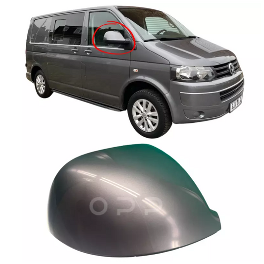 VW T5.1 Transporter 2010-2015 Door Wing Mirror Cover Painted Natural Grey