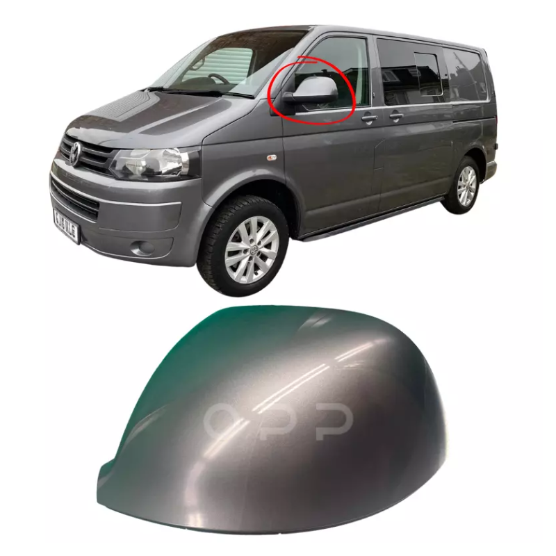 VW T5.1 Transporter 2010-2015 Door Wing Mirror Cover Painted Natural Grey
