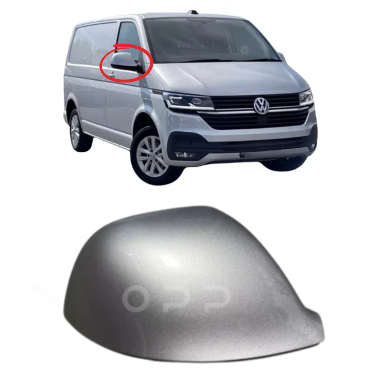 VW T6 T6.1 Transporter 2015-2024 Door Wing Mirror Cover Painted Reflex Silver