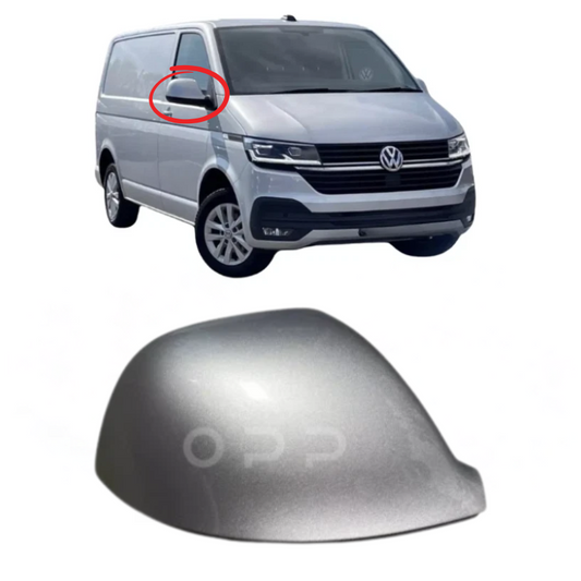 VW T6 T6.1 Transporter 2015-2024 Door Wing Mirror Cover Painted Reflex Silver