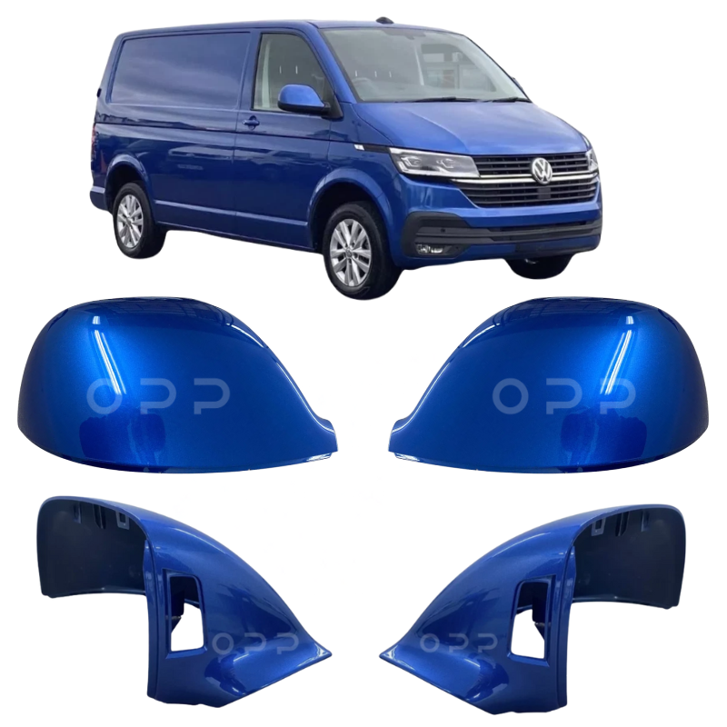 VW T6 T6.1 Transporter 2016-2024 Door Wing Mirror Cover Painted Ravenna Blue LA5W Lane Assist