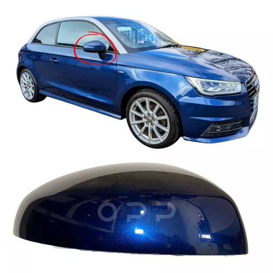 Audi A1 2014-2018 Door Wing Mirror Cover Painted Scuba Blue