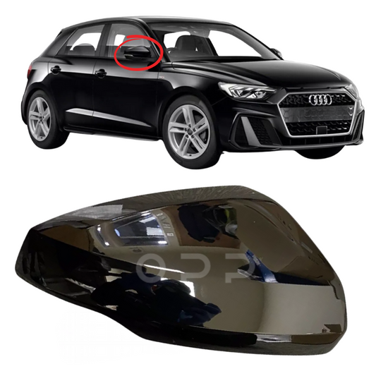 Audi A1 2018- Door Wing Mirror Cover Painted Black