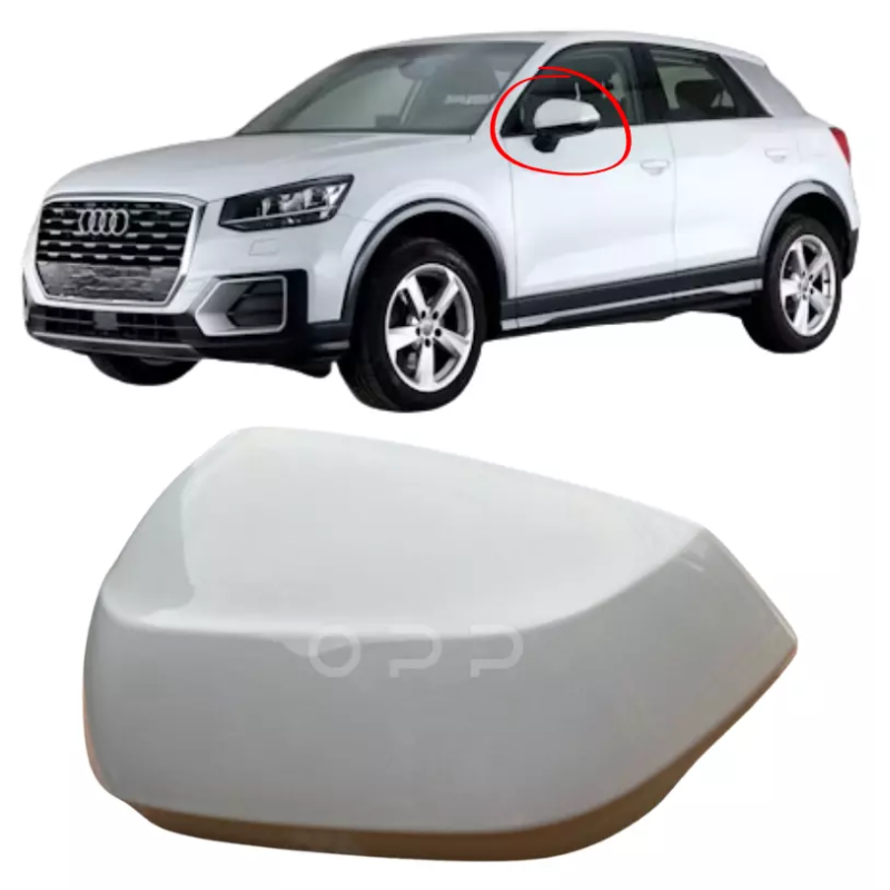 Audi Q3 2017-2024 Door Wing Mirror Cover Painted Nevada White LS9R