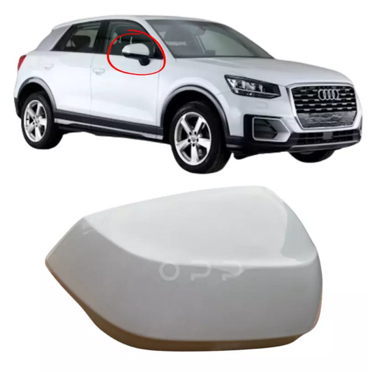 Audi Q3 2017-2024 Door Wing Mirror Cover Painted Nevada White LS9R