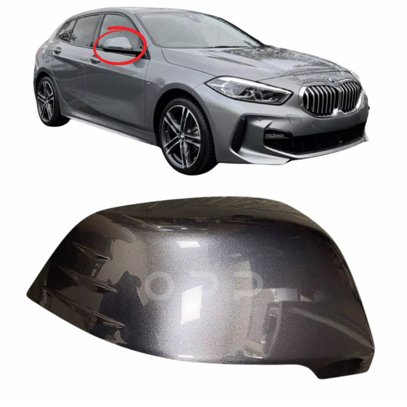 BMW 1 Series F40 2019- Door Wing Mirror Cover Painted Mineral Grey B39