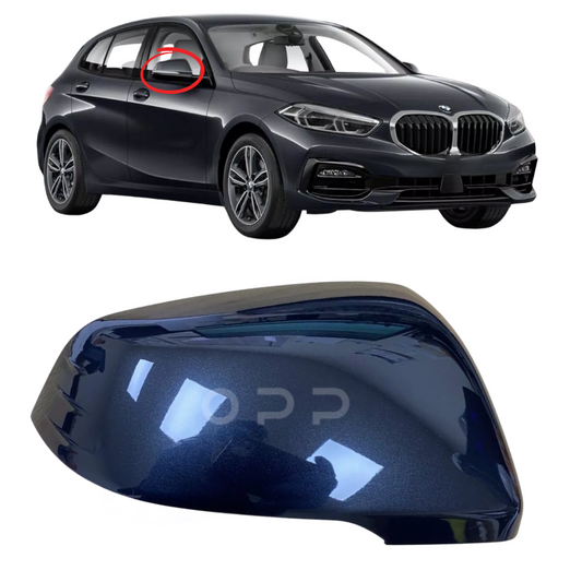 BMW 1 Series F40 2019- Door Wing Mirror Cover Painted Sapphire Black 475