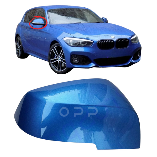 BMW 1 Series F20 F21 2010-2019 Door Wing Mirror Cover Painted Estoril Blue B45