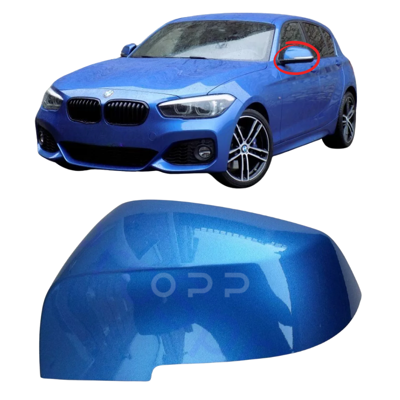 BMW 1 Series F20 F21 2010-2019 Door Wing Mirror Cover Painted Estoril Blue B45