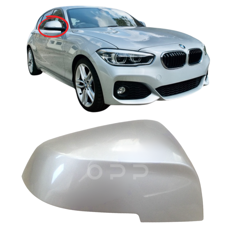 BMW 1 Series F20 F21 2010-2019 Door Wing Mirror Cover Painted Glacier Silver A83