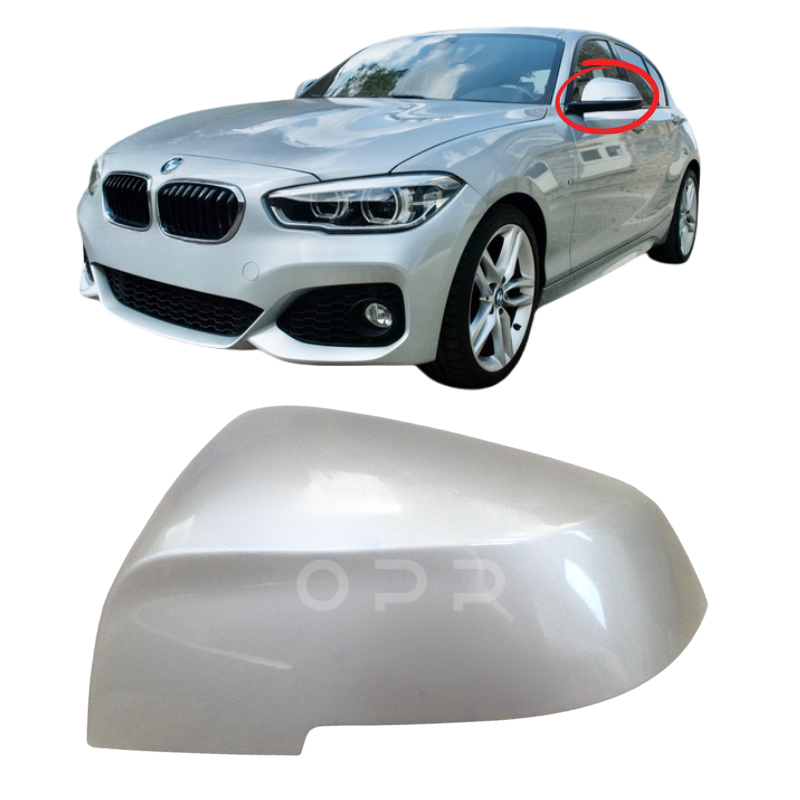 BMW 1 Series F20 F21 2010-2019 Door Wing Mirror Cover Painted Glacier Silver A83