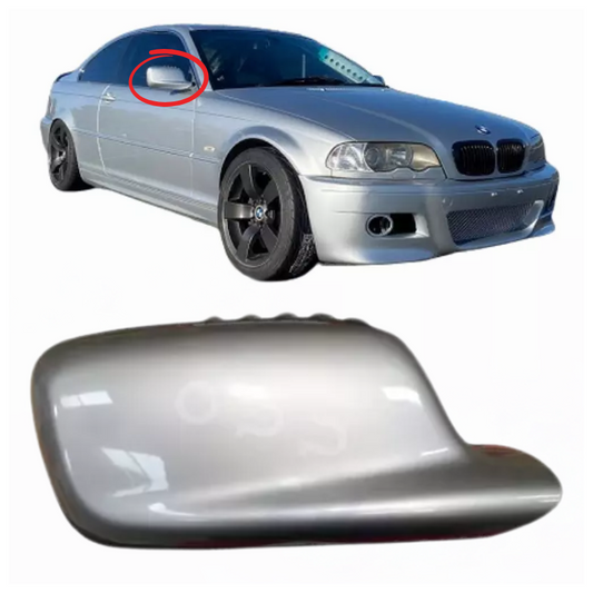 BMW 3 Series E46 1999-2007 Door Wing Mirror Cover Painted Titan Silver 354