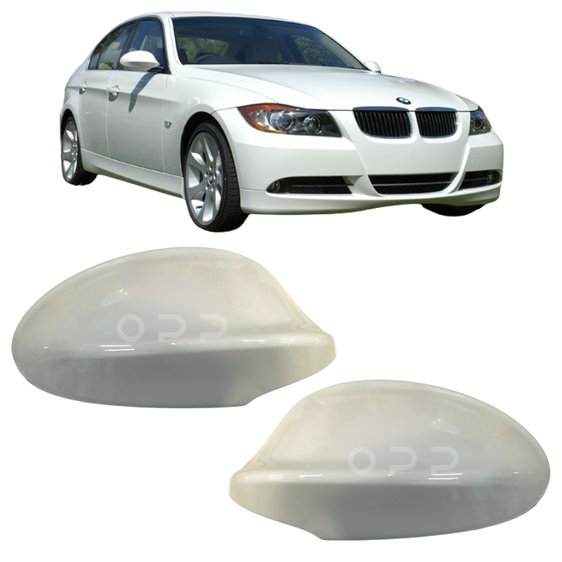 BMW 3 Series E90 E91 2005-2008 Door Wing Mirror Cover Painted Alpine White 300