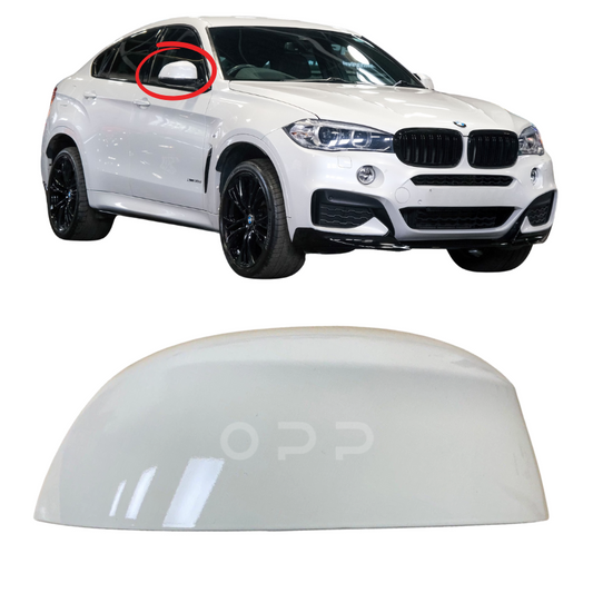 BMW X6 F16 2014-2019 Door Wing Mirror Cover Painted White