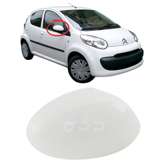 Citroen C1 2005-2014 Door Wing Mirror Cover Painted Bianco White EWP