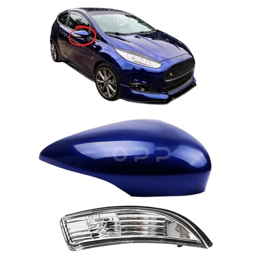 Ford Fiesta MK7 2008-2017 Door Wing Mirror Cover & Indicator Painted Performance Blue