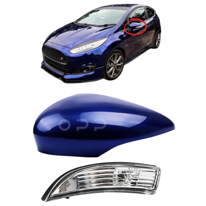 Ford Fiesta MK7 2008-2017 Door Wing Mirror Cover & Indicator Painted Performance Blue