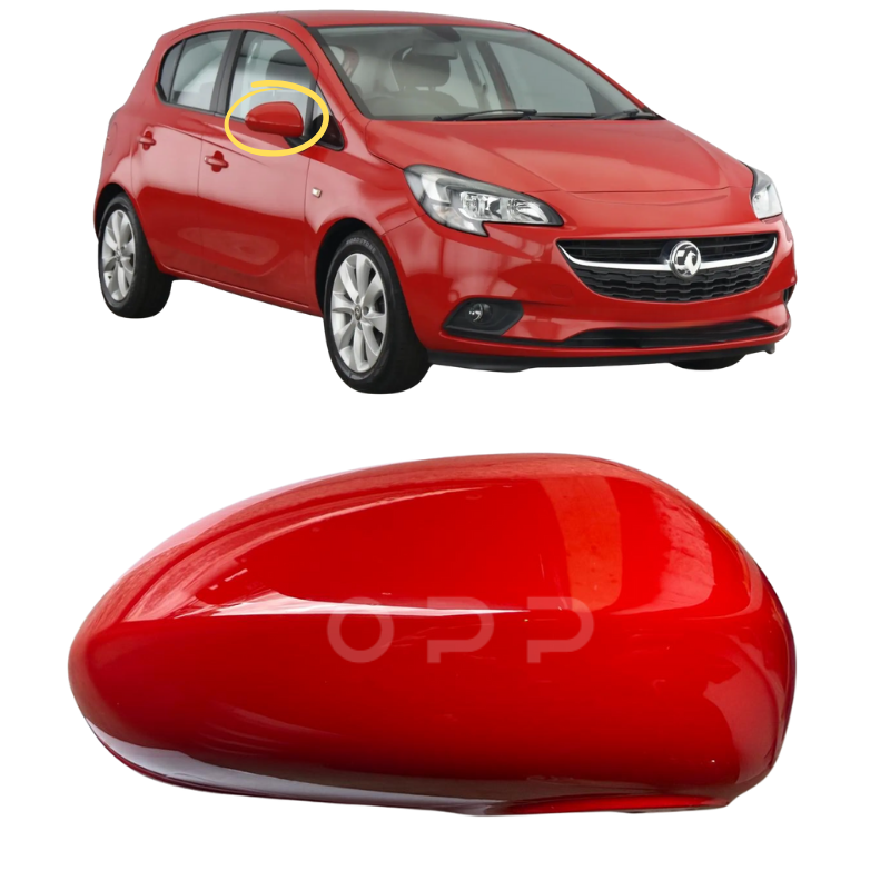 Vauxhall Corsa D & E 2006-2020 Door Wing Mirror Cover Painted Red