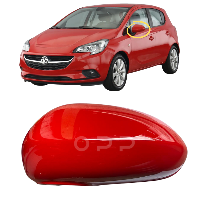 Vauxhall Corsa D & E 2006-2020 Door Wing Mirror Cover Painted Red