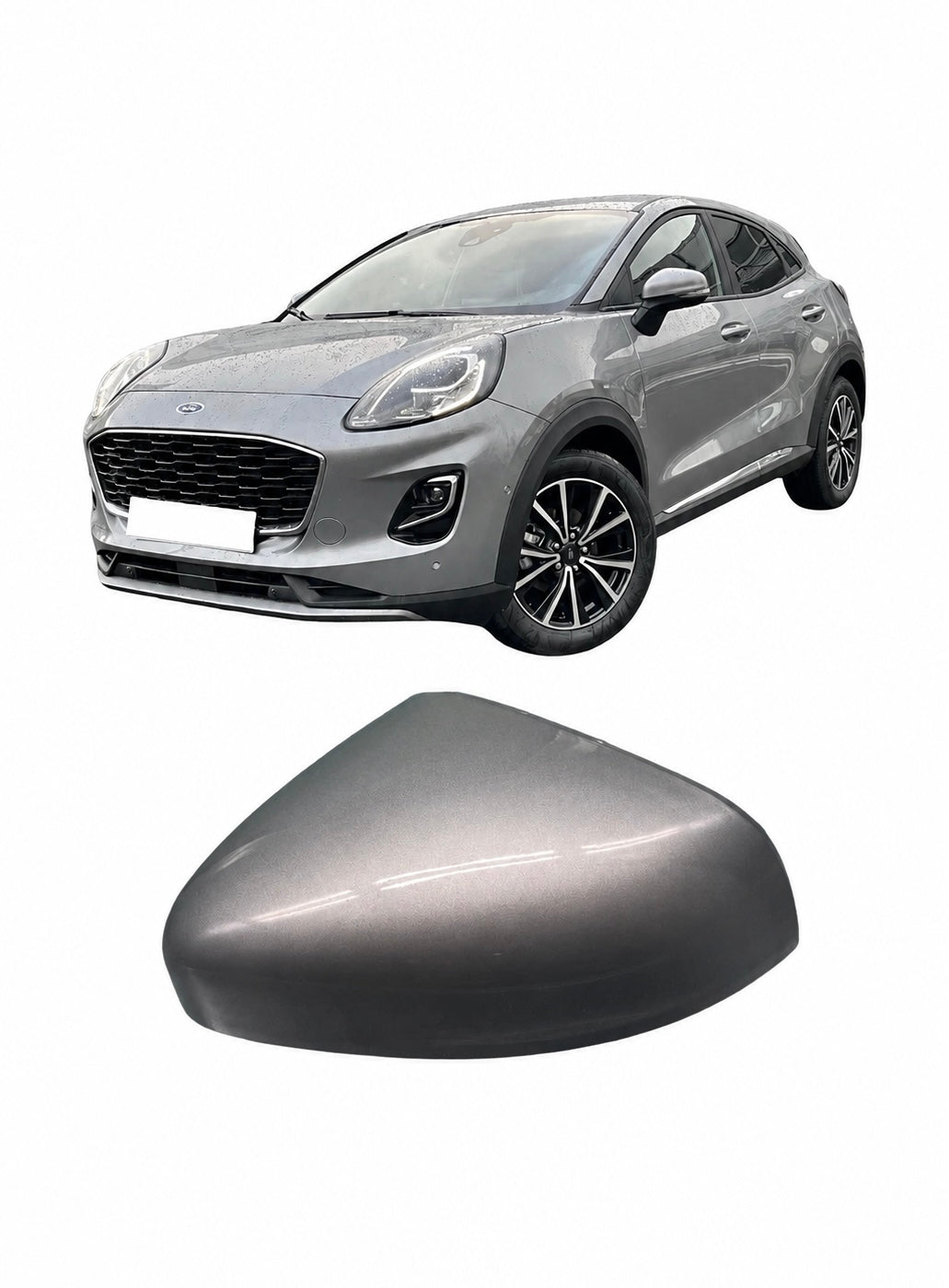 Ford Puma 2019- Door Wing Mirror Cover Painted Solar Silver