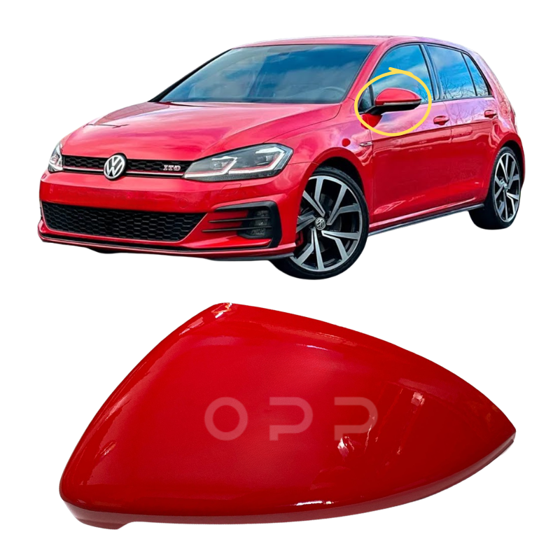 VW Golf MK7 2013-2020 Door Wing Mirror Cover Painted Tornado Red LY3D