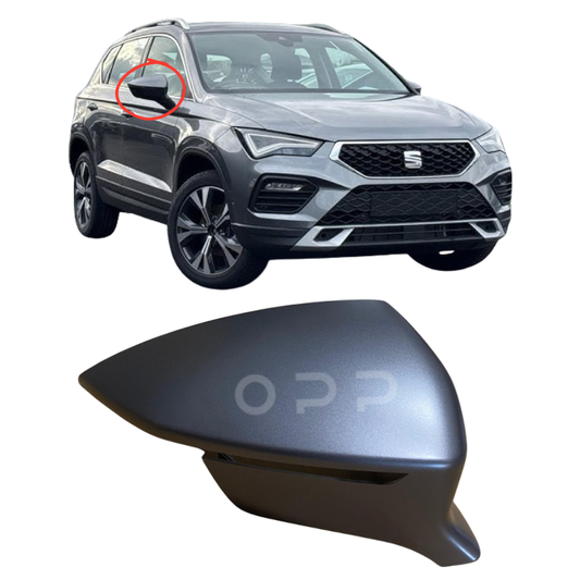 Seat Ateca 2016- Door Wing Mirror Cover Painted Matte Grey