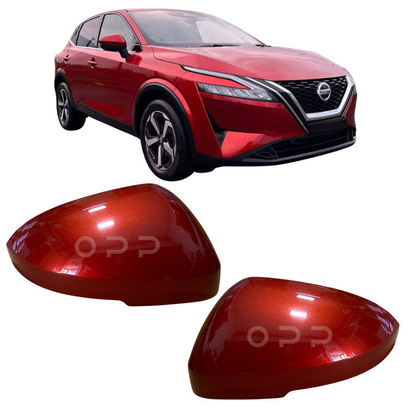 Nissan Qashqai 2021-2024 Door Wing Mirror Cover Painted Sunset Red NBV