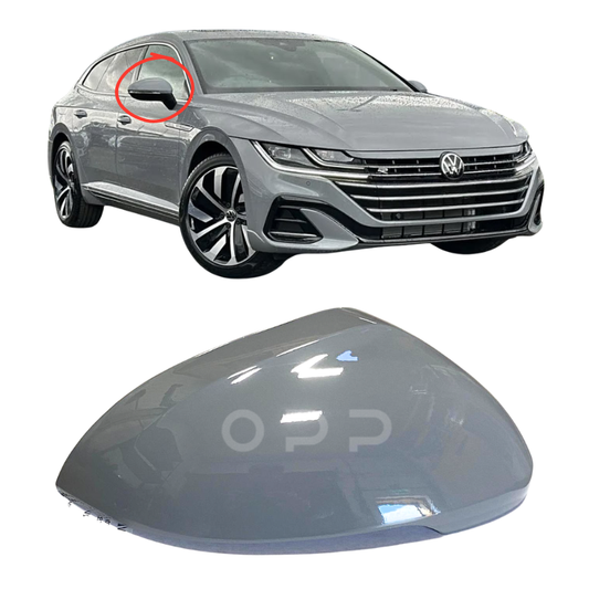 VW Arteon 2017-2022 Door Wing Mirror Cover Painted Moonstone Grey LA7C