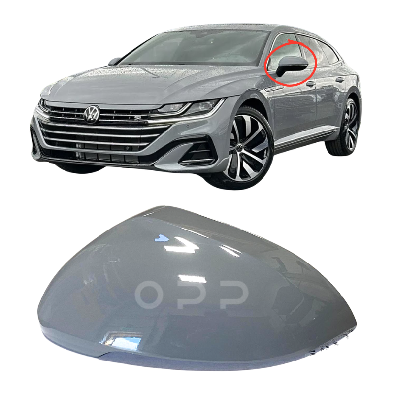 VW Arteon 2017-2022 Door Wing Mirror Cover Painted Moonstone Grey LA7C