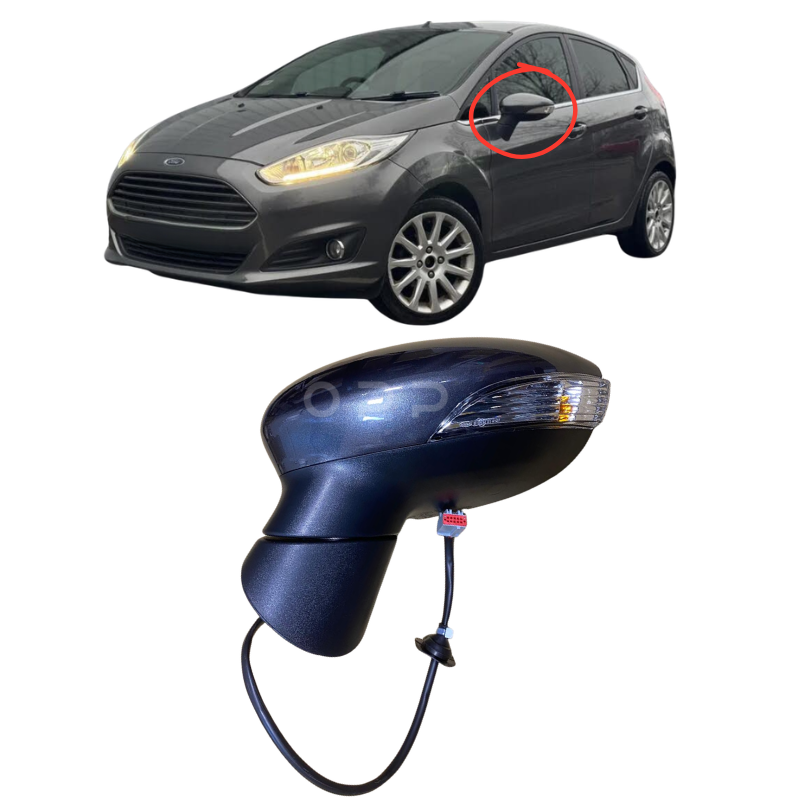 Ford Fiesta MK7 2013-2017 Wing Mirror Painted Magnetic Grey Electric