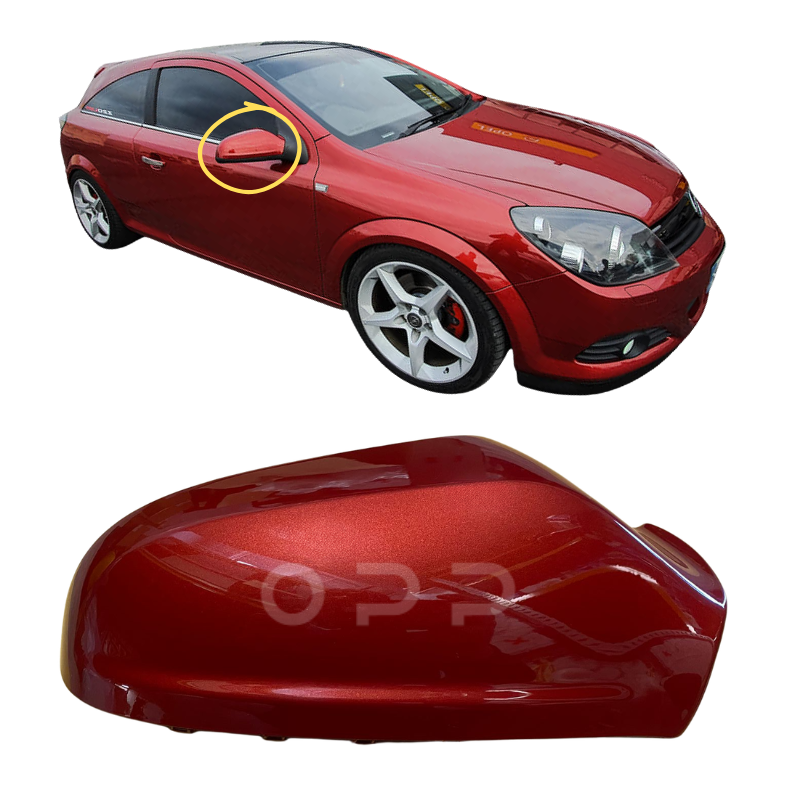 Vauxhall Astra 2004-2009 Door Wing Mirror Cover Painted Pomegranate Red