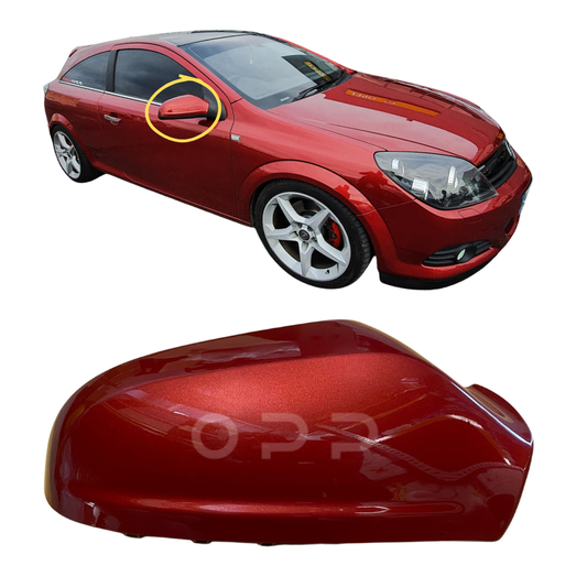 Vauxhall Astra 2004-2009 Door Wing Mirror Cover Painted Pomegranate Red