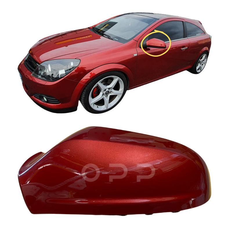 Vauxhall Astra 2004-2009 Door Wing Mirror Cover Painted Pomegranate Red