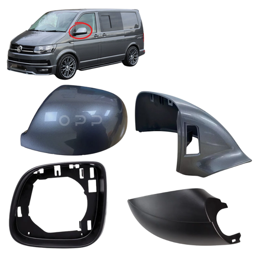 VW T6 T6.1 Transporter 2015-2024 Wing Mirror Cover Painted Indium Grey LR7H Lane Assist