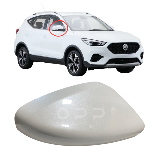 MG ZS 2017-2025 Door Wing Mirror Cover Painted Pearl White 5WSD