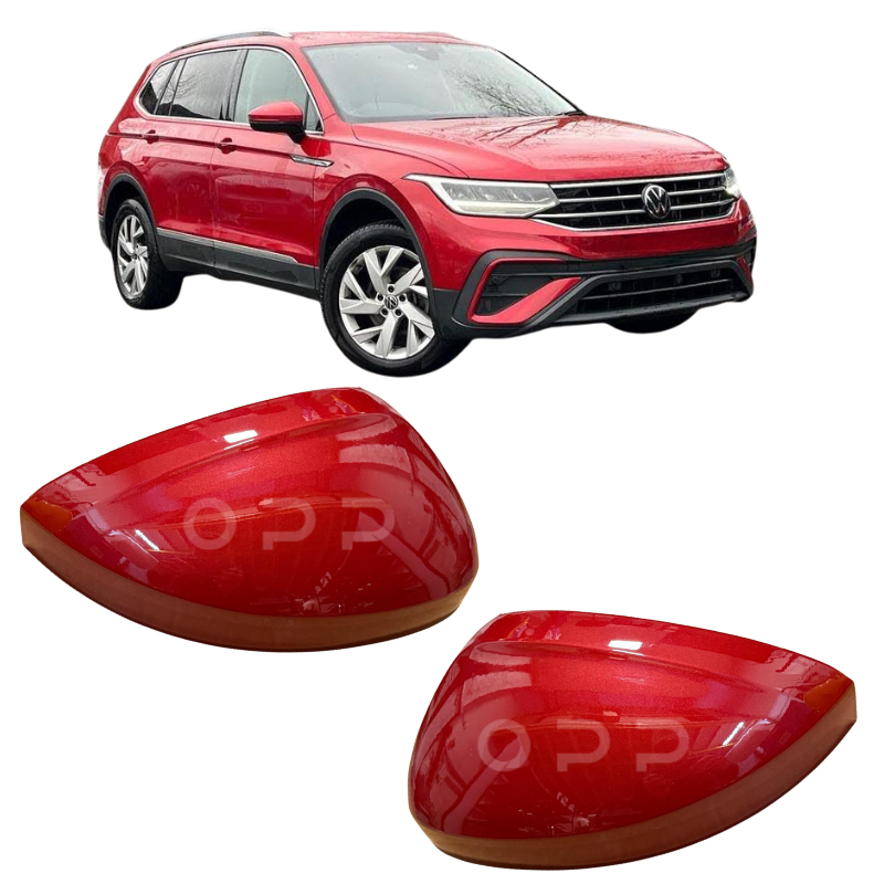 VW Tiguan 2017-2022 Door Wing Mirror Cover Painted Ruby Red LA3Q