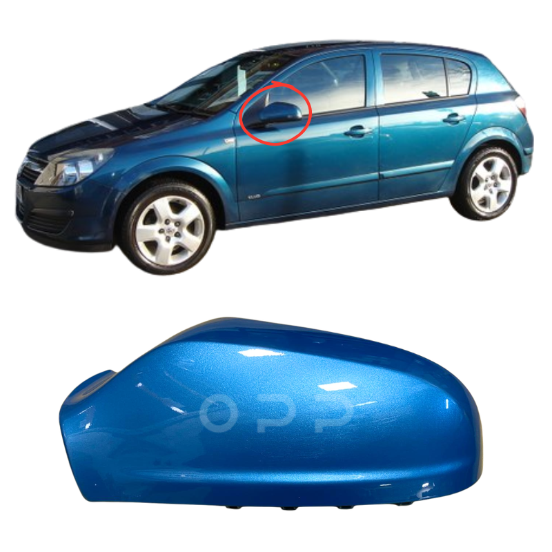 Vauxhall Astra 2004-2009 Door Wing Mirror Cover Painted Breeze Blue