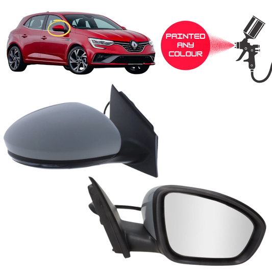 Renault Megane 2016-2022 Door Wing Mirror Complete Painted