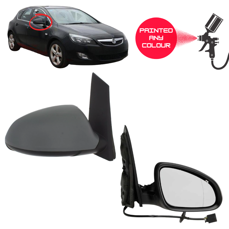 Vauxhall Astra J 2009-2015 Door Wing Mirror Complete Painted Electric