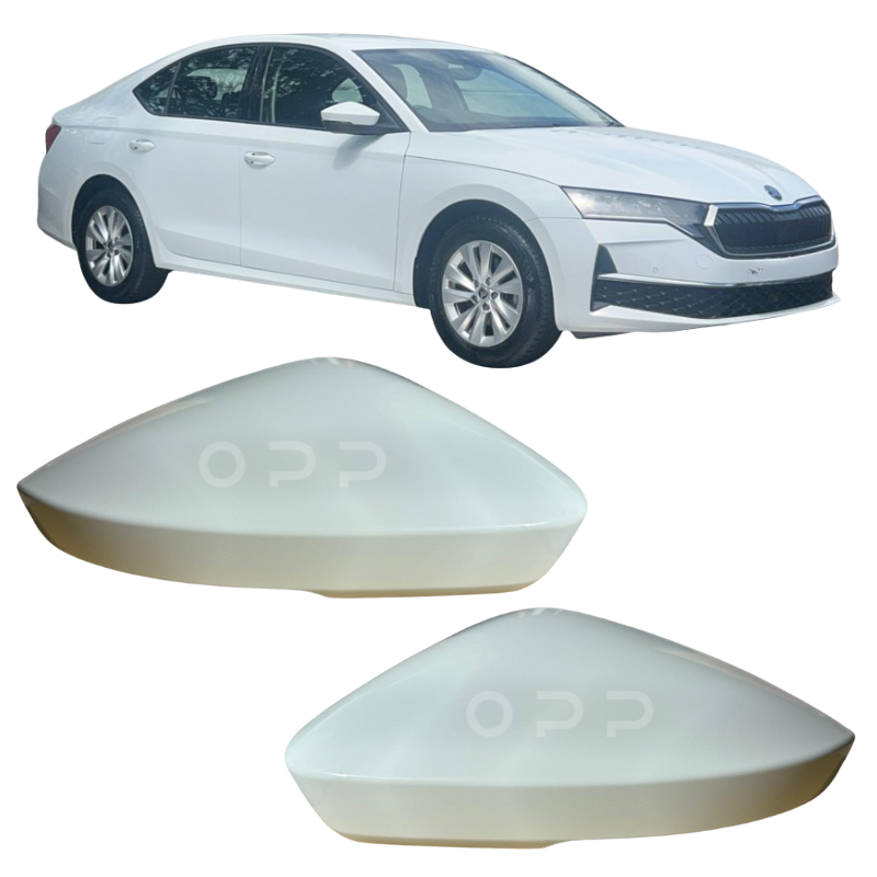 Skoda Octavia 2020- Door Wing Mirror Cover Painted White