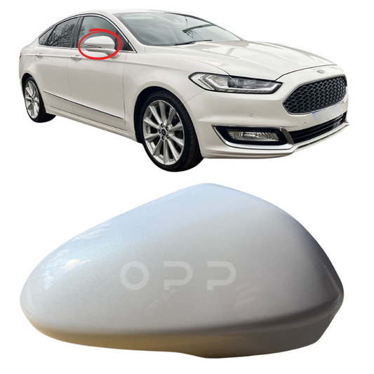 Ford Mondeo 2014-2021 Door Wing Mirror Cover Painted White Platinum Pearl