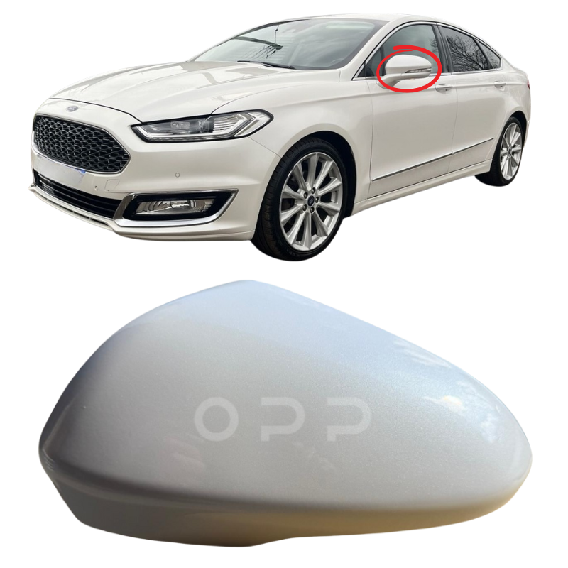 Ford Mondeo 2014-2021 Door Wing Mirror Cover Painted White Platinum Pearl