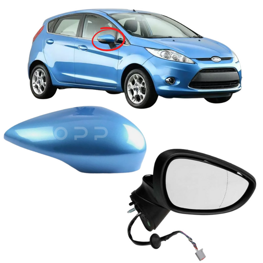Ford Fiesta MK7 2008-2012 Door Wing Mirror Complete Electric Painted Vision Blue