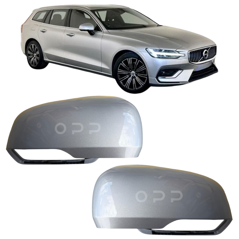 Volvo V60 Estate 2018-2022 Door Wing Mirror Cover Painted Silver Dawn Metallic 735