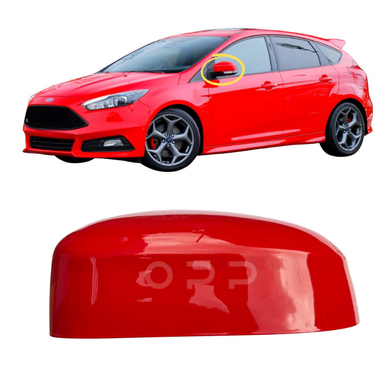 Ford Focus 2008-2018 Door Wing Mirror Cover Painted Race Red