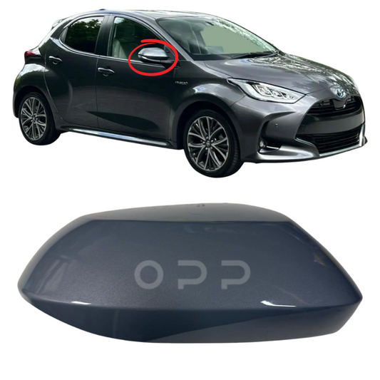Toyota Yaris 2020-2025 Door Wing Mirror Cover Painted Metallic Grey