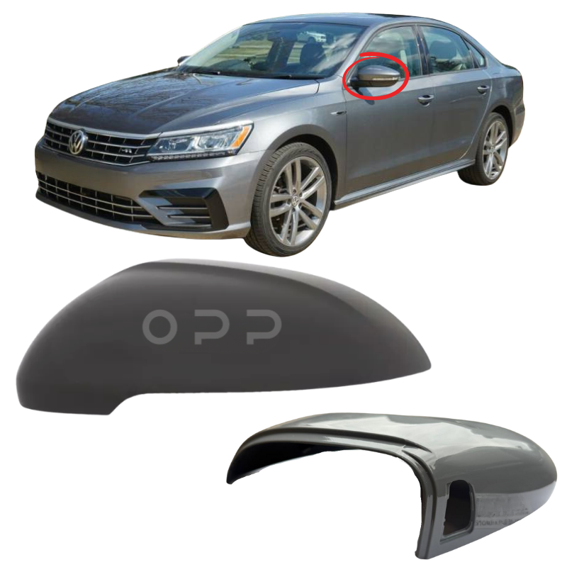 VW Passat MK7 B8 2015- Door Wing Mirror Cover Painted Lane Assist